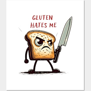 Kawaii Gluten Hates Me Posters and Art